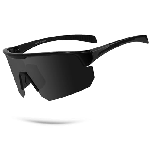 BangLong Fahrradbrille Polarisierte Sonnenbrille Herren Damen, UV400 Schutz Sportbrille für Schnelle, Lauf-, Rennrad Rad-, Biker-, MTB-Brille, Windschutzbrille Fahrrad.